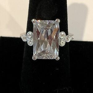 Beautiful Large Vintage CZ Ring